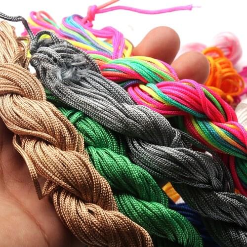 120m High Quality Mix Color Beading Cord Rope Nylon 1.5mm String Rope for Jewelry Findings Making Diy Bracelet Necklace Supplies