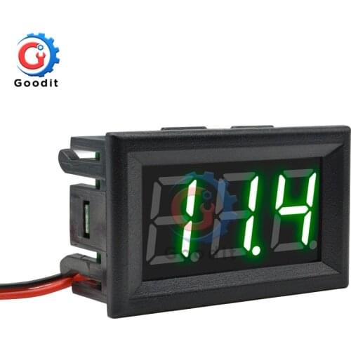 Voltmeter Voltage Meter 0.56" LED Display Digital Volt Instrument Tool 2 Wires 110V 220V for Motorcycle Car AC 70-500V 70V-500V