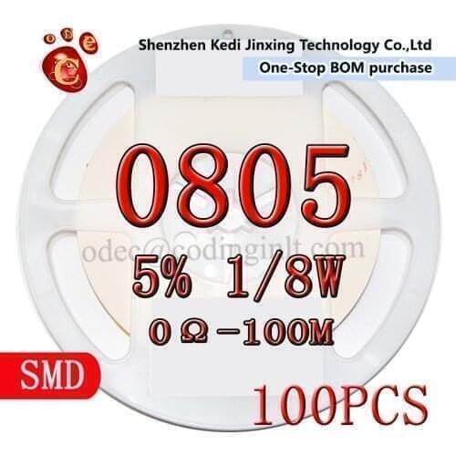 0805 5% 100pcs 100R 110R 120R 130R 150R 160R 180R 200R 220R 240R 270R 300R 330R 360R 390R 430R 470R 510R 560R 620R 680R 750 2012