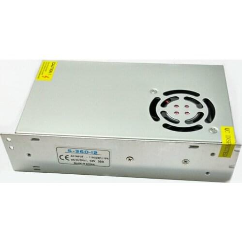 10pcs12V 30A 360W switching power supply adapter led strip light transformer led driver 12v dhl free shipping