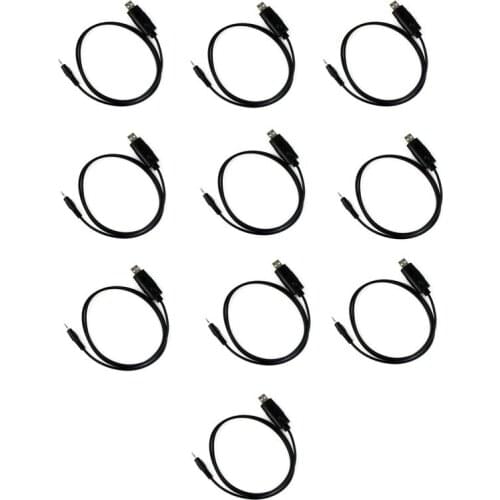 Lot 10pcs 1 Pin 2.5mm USB Programming Cable for MOTOROLA GP88S GP3688 GP2000 CP200 P040 EP450 Radio Walkie Talkie Accessories
