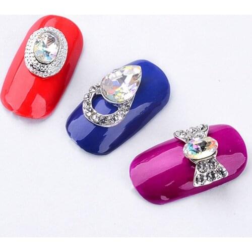 12 Compartments AB Jewelry Rhinestones Nail Art Beads - Round Tray Holder - Nail Dotting