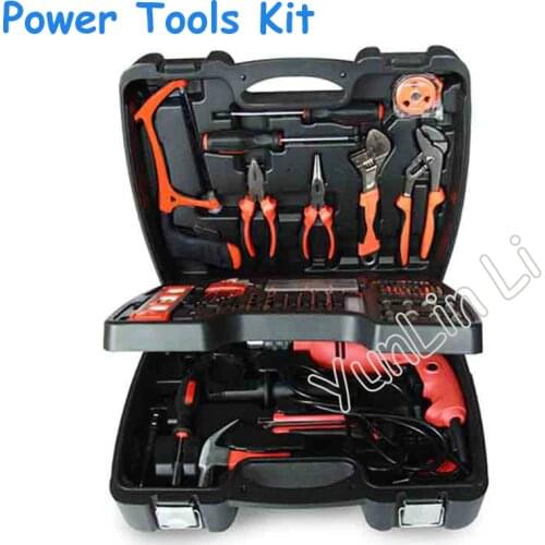 138pcs Three Layers Electric Drill Multi-Function Power Tools Kit Electric Impact Drill Set Home Drill Combination DIY Tools