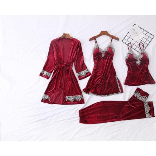 2021 Sleepwear Winter Bathrobe Beautiful Robe Sets Sexy Ensembles De Pyjama Warm Womens Nightgown Fashionable Negligee Lace
