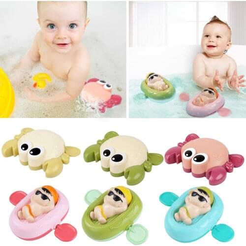 Baby Shower Bath Toy Wind-up Clockwork Floating Crab Cool Kid Children Water Toy Kids Pool Swimming Bathtub Bath Toys#38