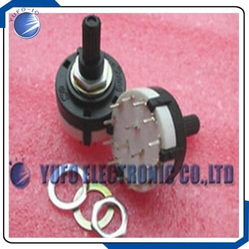 Free Shipping One Lot 2p,3 pole 12 positions PCB Rotary switch NEW,3P12T