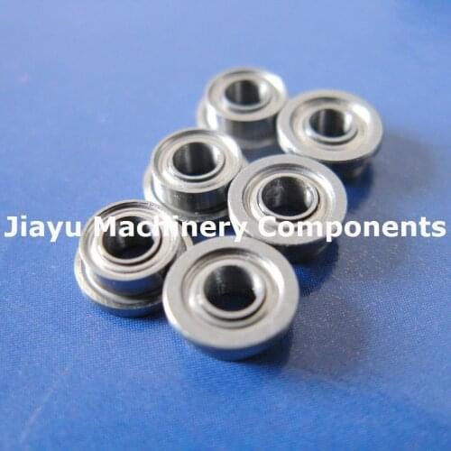 Free Shipping 50 PCS SFR133ZZ Flanged Bearings 3/32 x 3/16 x 3/32 inch Stainless Steel Flange Ball Bearings DDRIF-3332ZZ
