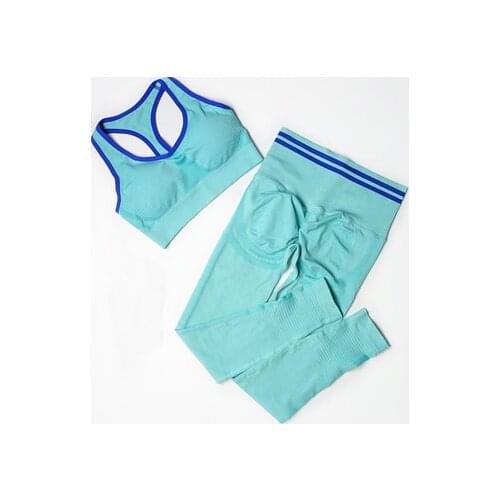 Seamless Yoga Set Running Sports Bra Yoga Trousers Women Gym Workout Butt Lifting Squat Proof Leggings Fitness Set