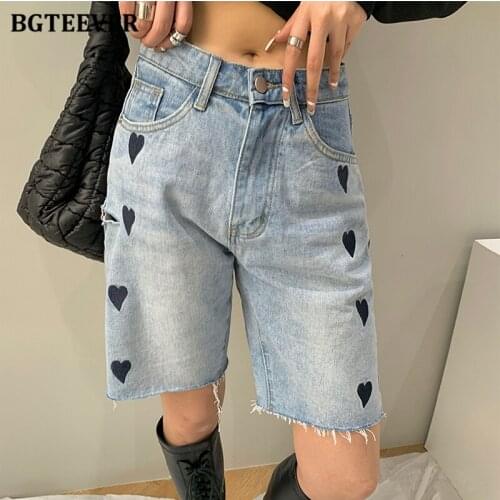 BGTEEVER Womens Short Jeans