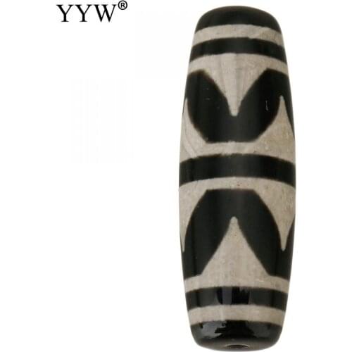 10pc Natural Tibetan Agate Onyx Dzi Beads Oval Wave Pattern 15x40x15mm Jewelry Handmade Making DIY Necklace Bracelet Accessories