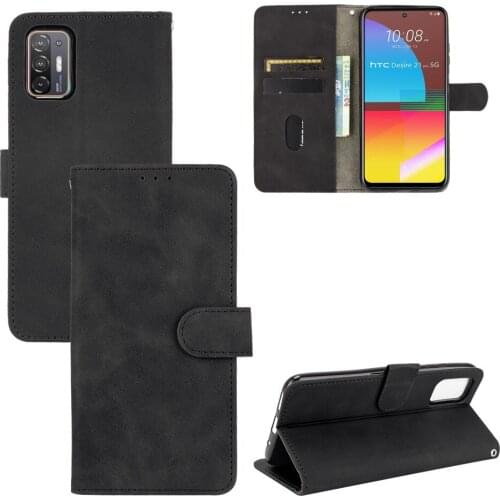 For HTC Desire 21 Pro Case Luxury Flip Skin texture PU Leather Card Slots Wallet Stand Case For HTC 21 Pro 21Pro Phone Bags