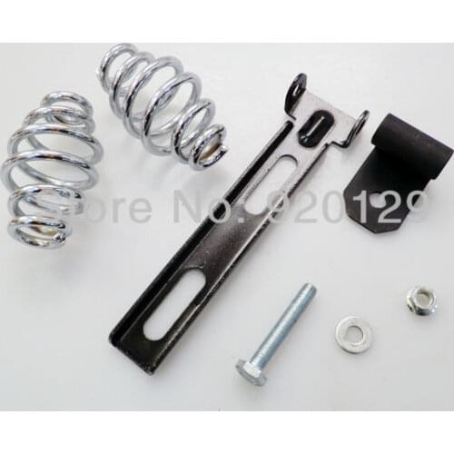 Black Solo Seat Mount Kit Bracket w/ 3" Barrel Spring for Harley Softail Custom Chopper Bobber UNDEFINED
