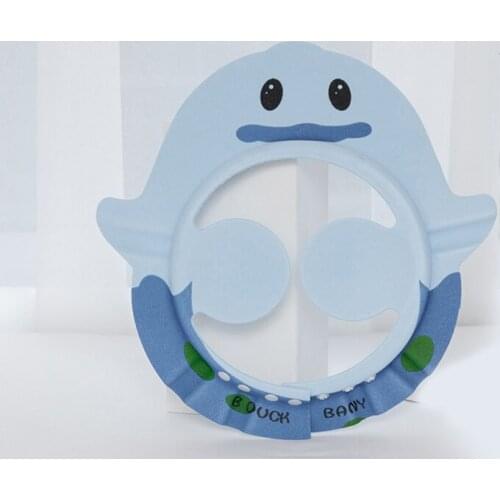 Baby Cartoon Shower Cap Solid Shampoo Bathing Hat Adjustable Hat Toddlers Children Wash Hair Shielder Protector Baby Care