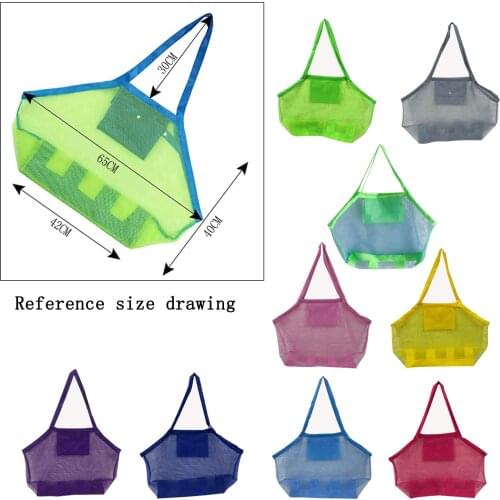 Children Adult Storage Bags Mesh Shell Sand Beach Seashell Bag Kids Toy Mesh Sandboxes Away Cross Body Mesh Bag