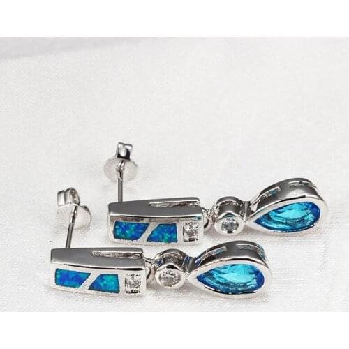 Blue White Pink Red Opal Earrings ER357