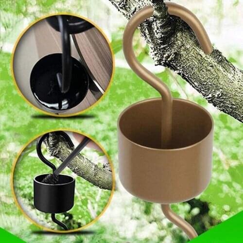Hummingbird Feeder S Type Hook Brush Garden Window Bird Iron Hook Water Feeder Ant Moats Trap Protector Bird feeding PI669