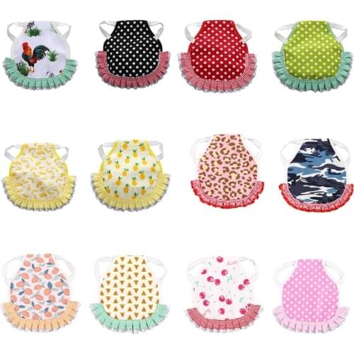 Chicken Saddle Hens Apron with Elastic Adjustable Straps Cartoon Fruit Ruffled Duck Jacket Poultry Wing Back Feather Protector