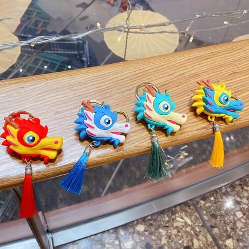 Flying Dragon Doll Key Chains Cartoon Anime Lovely Figure Key Ring Kid Toy Pendant Keychain Key Holder Birthday Gift Trinkets