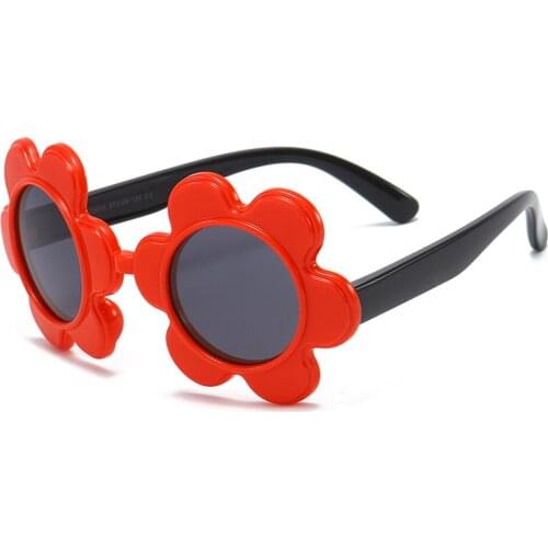 Summer Sunflower Children Polarized Sunglasses Silicone Outdoor Beach Holiday Eyewear Cute Kids Girl Boys Colors UV400 Glasses
