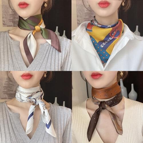 70cm Spring and Summer Small Square Scarf Women 's New Professional Scarf Korean Fashion Scarf Sun Protection Fashion