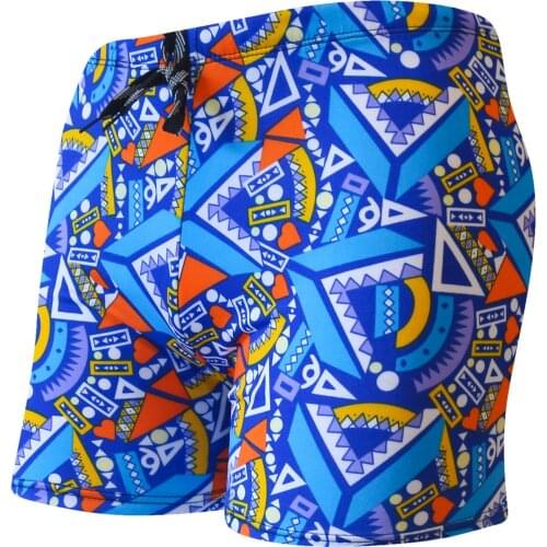 Mens Swimming Trunks Beach Shorts Geometric Print Men Male Swim Pool Swimsuit Swimwear Bathing Pants Suit Maillot De Bain Homme