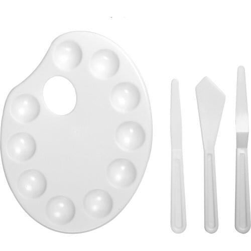 4Pcs Set Plastic Knife Palette Set For Oil Watercolor Painting Artist Drawing Tools For Children Beginner Art Supplies