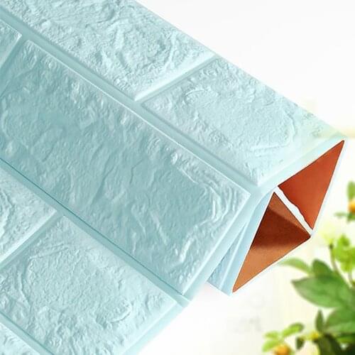 10 Sheets 3D Self adhesive Waterproof Wallpapers 70*77cm TV Background Brick Wall Sticker Living Room Bedroom Decorative Sticker