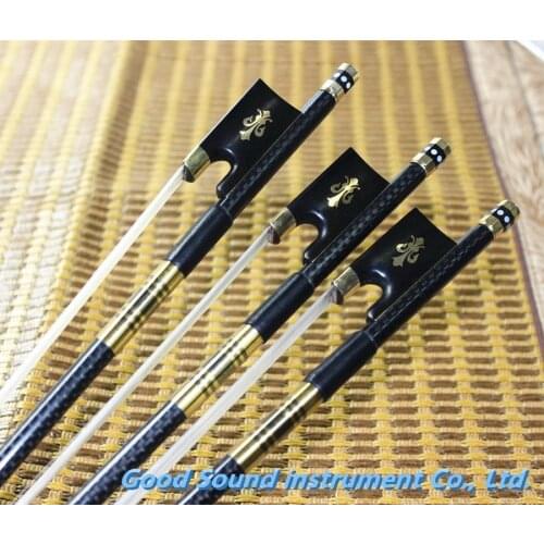 NEW 4/4 Advanced Plaid Carbon Fiber Violin Bow Natural Mongolian Horse hair 1pc