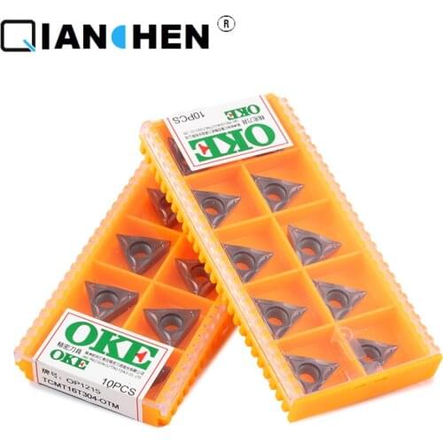 OKE 10pcs/lot High Precision High Performance High Strength CNC TCMT16T304-OTM OP1215 Industry Carbide Inserts Hard Alloy