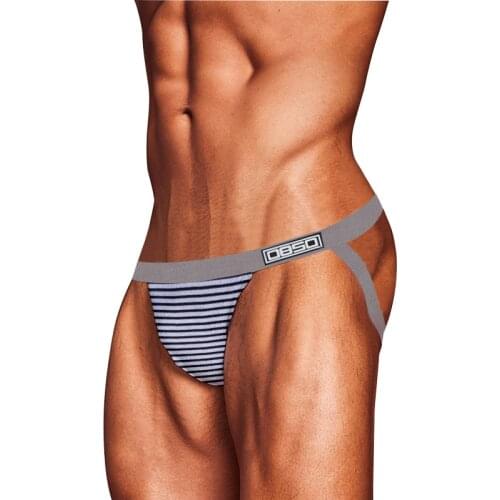 Sissy Sexy Gay Jockstrap Thong Men Bikini Underwear Cotton G-string Mens Lingerie Sport Style 3 Colors Penis Comfortable BS3119