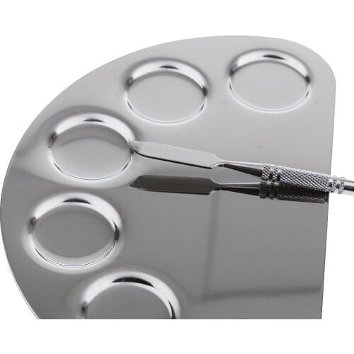 Stainless Makeup Pallet Spatula Set For Blending Cosmetic Foundation Shades