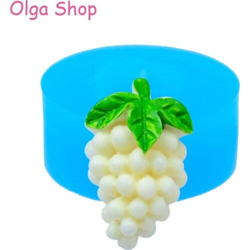 SYL027 19.9mm Grape Silicone Mold - Fruit Mold Fondant Chocolate Candy Craft Jewelry Resin Polymer Clay Pendant Necklace