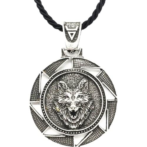 Slavic Kolovrat Veles Symbol Clasp Pendant Viking Wolf Amulet And Talisman Jewelry Necklace Dropshipping