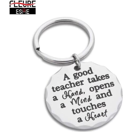 Thank You Teacher Gifts Appreciation Keychain for Teacher Women Man from Student Nanny Gifts for Preschool Teachers Key Ring