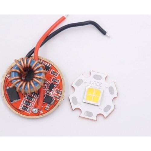 26mm 1 Mode/ 5 Modes DC6V-15V LED Driver Board + 6V Cree XHP70 6500K Cool White, 3000K Warm White High Power LED Emitter