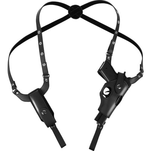 Tactical Shoulder Holster Adjustable Underarm Gun Holster with Magazine Pouch Military Handgun Carry Pouch Hunting Accessories