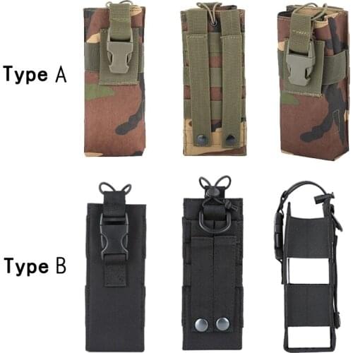 Tactical Molle Radio Pouch Bag Pack For Plate Carrier Molle Attachment Walkie Talkie Soft Pocket Water Bottle Pouch Accessory