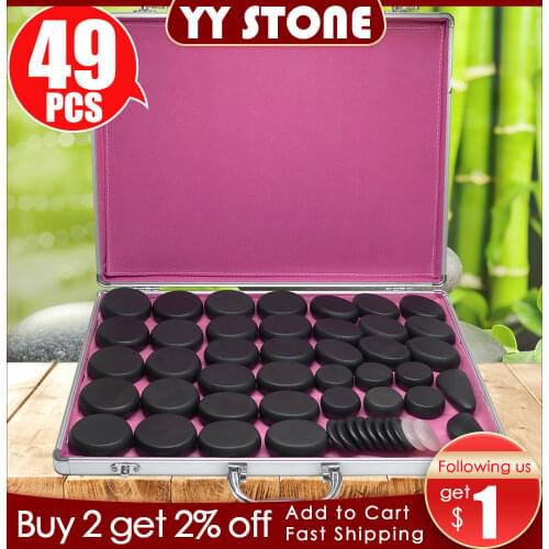 Tontin Hot Stone Massage Set Heater Box Lava Basalt massage stone massager round Stones tool for Healthcare with heater