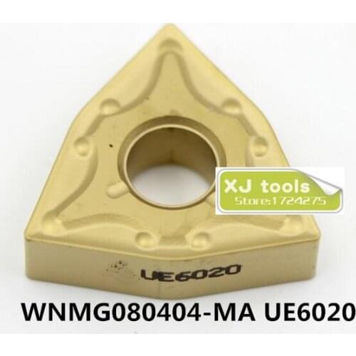 10pcs WNMG080404-MA UE6020/WNMG080408-MA UE6020 carbide inserts for MWLNR/WWLNR,Turning Blades,Cutting Tips for Steel