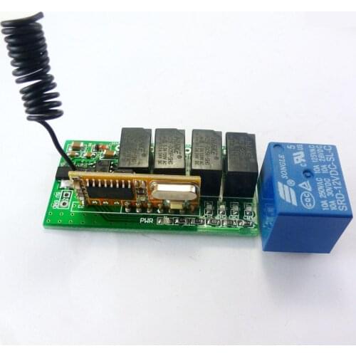 Ultra-small 4-way wireless micro-controller remote control switch relay 5V6V9V 12V LED motor 2A drive