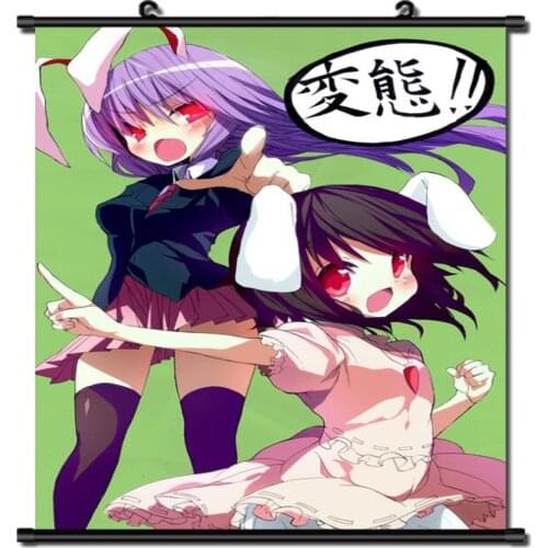 Japanese Decorative Pictures Anime TouHou Project Imperishable Night sexy girl Inaba Tewi Home Decor Wall Scroll Poster