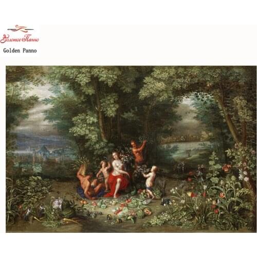 Golden Panno 5D Diamond Embroidery fall Religious cultural icon Full Square Diamond Mosaic Picture Pasted Needlework Decor 07