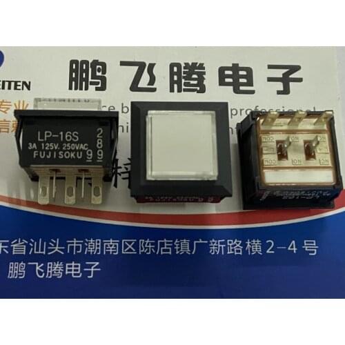 1PCS Japan FUJISOKU LP-16S LP2S-16S-209-Z touch switch 17.5*17.5 square panel reset button switch with luminous red light LED