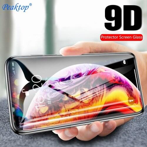 2pcs 9D Tempered Protector Glass For iPhone 7 Plus Glass Screen Protective Glass On For iphone XS Max 6 8 10 XS XR X Glass Flim