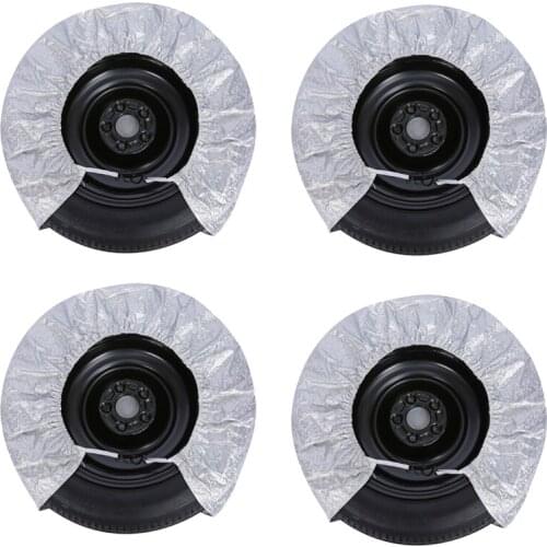 4PCS 25" Waterproof Aluminum Film Tire Covers Weatherproof Tyre Protectors