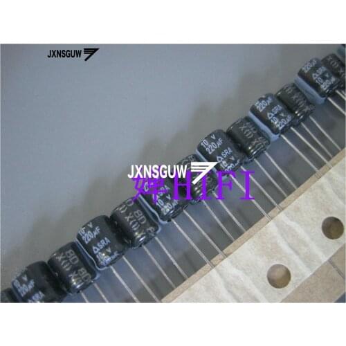 20PCS Original SAMYOUNG SRA 10V220UF 6X7MM Dark brown Aluminum electrolytic capacitors 220uF/10v 220UF 10V