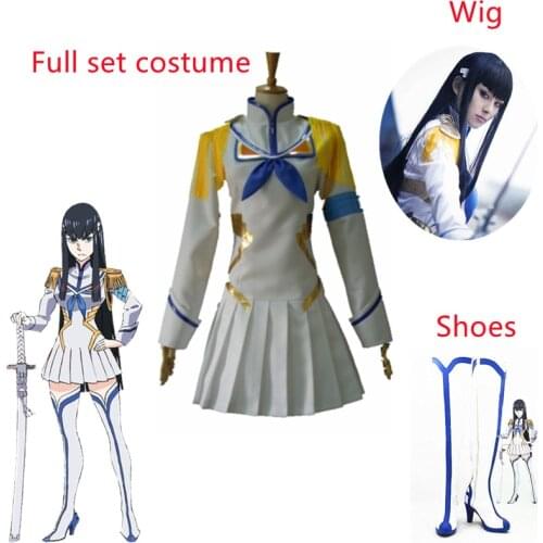 Anime Kill La Kill Cosplay Costume Kiryuuin Satsuki Masquerade Halloween Performance Costumes Men Women Full Set Outfits Wig