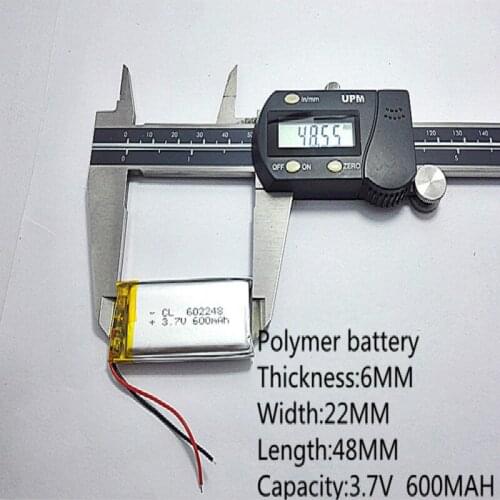 Free shipping)Polymer lithium battery 3.7 V, 602248 062248 can be customized wholesale CE FCC ROHS MSDS quality certification