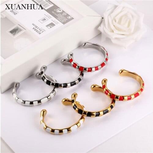 XUANHUA Bone Charms Personalise Bracelets Bangles For Women Stainless Steel Jewelry Woman Accessories Fashion Cuffs Bracelet
