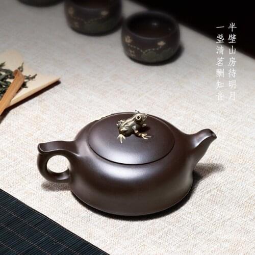 Zisha Segment Mud Xishi Yixing Purply Clay Teapot Chinese Kongfu Tea Pots Handmade 220ml